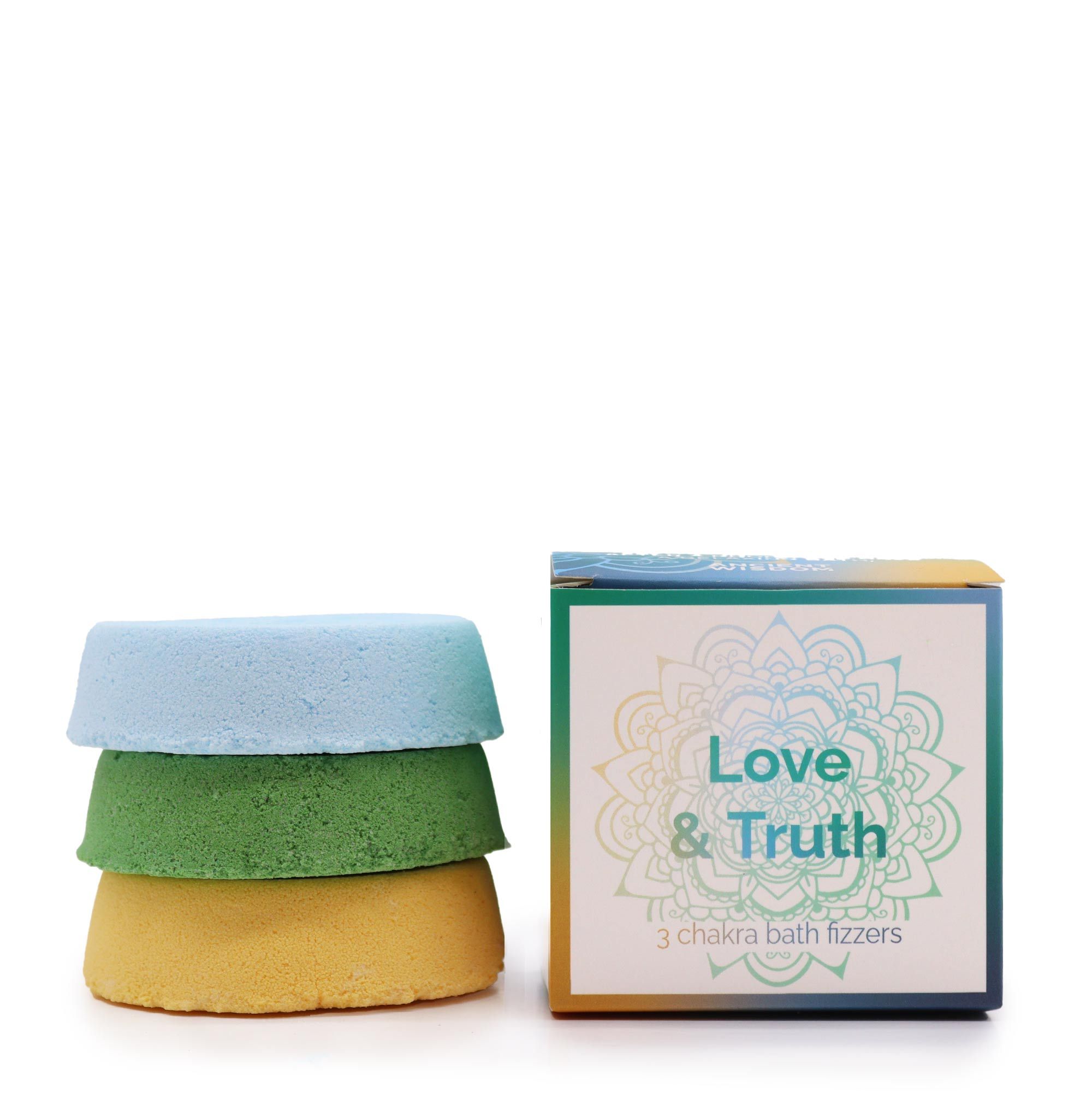 Chakra Badebomben Set 3er Liebe & Wahrheit