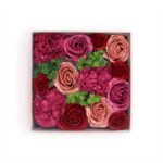 Seifenblumen Geschenkbox Vintage Rosen Quadrat – Duftseifen Geschenk – Honigbee Seifenblumen Geschenkbox Vintage Rosen Quadrat