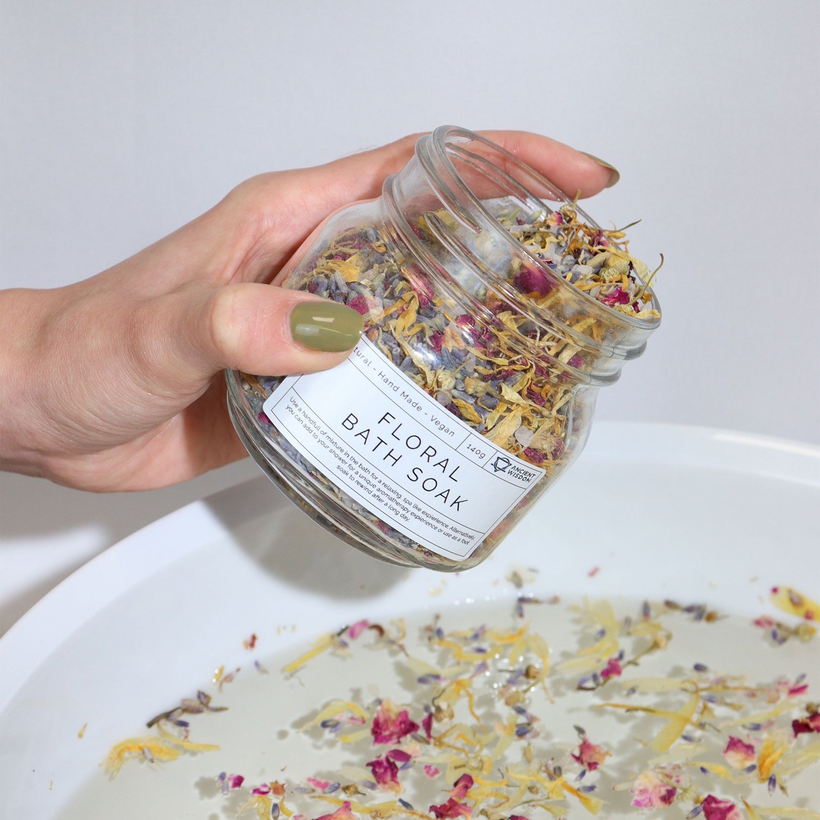 Botanisches Badesalz Natur mit Blüten 140 g Badezusatz