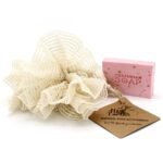 Duschschwamm aus Ramie Natur 55g Peeling Körperpflege Wellness