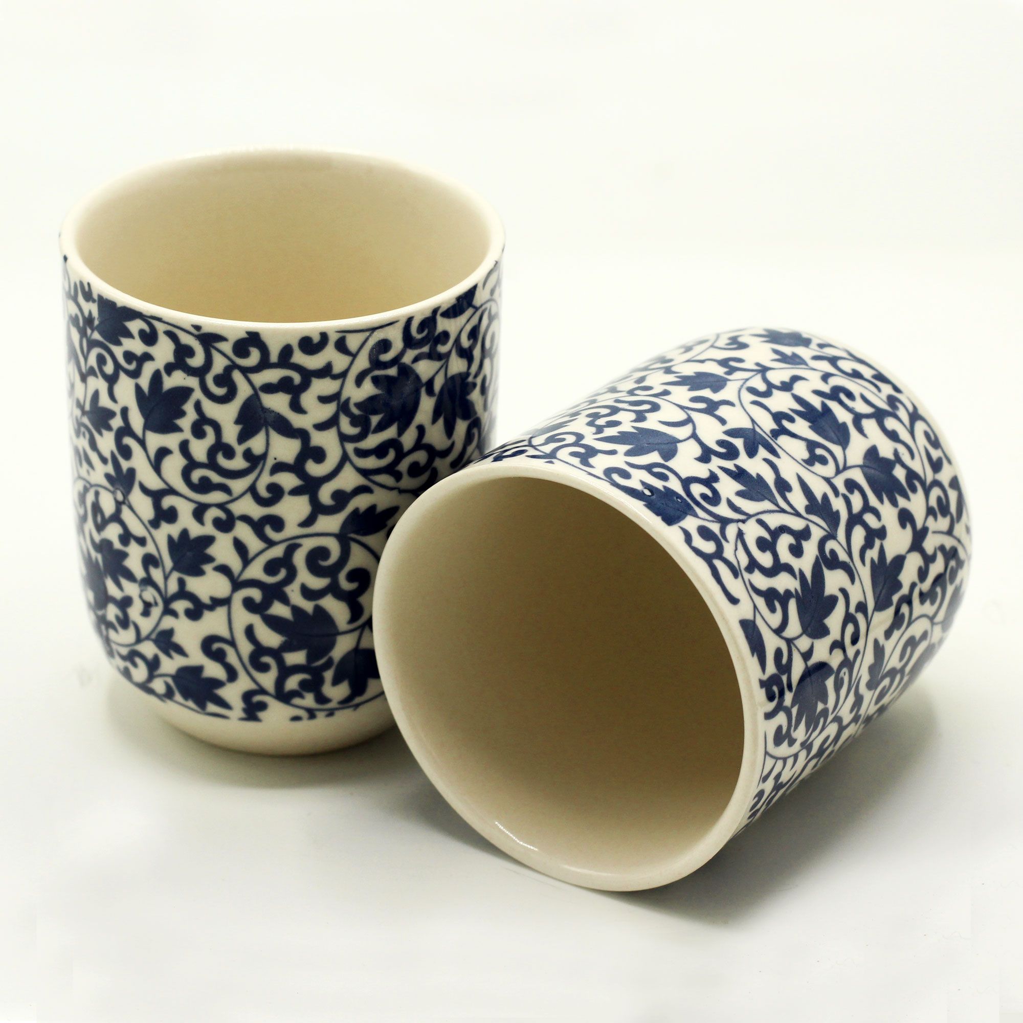 bG9jYWw6Ly9tZWRpYS9TTS9DRC82MFIzMEMxRzZXUktDRFNNLzJjM2U2ZGEzLmpwZWc.jpg Keramik Teetassen Blaues Muster 6 Stück 190 ml