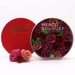 Seifenblumen Geschenkbox Vintage Rosen Rund – Duftseifen Geschenk