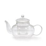 Glas Teekanne mit Glas Teesieb 400 ml Perlenform – Honigbee Glas Teekanne mit Glas Teesieb 400 ml