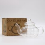 Glas Teekanne Rund mit Glas Teesieb 400 ml – Honigbee Glas Teekanne Rund mit Glas Teesieb 400 ml