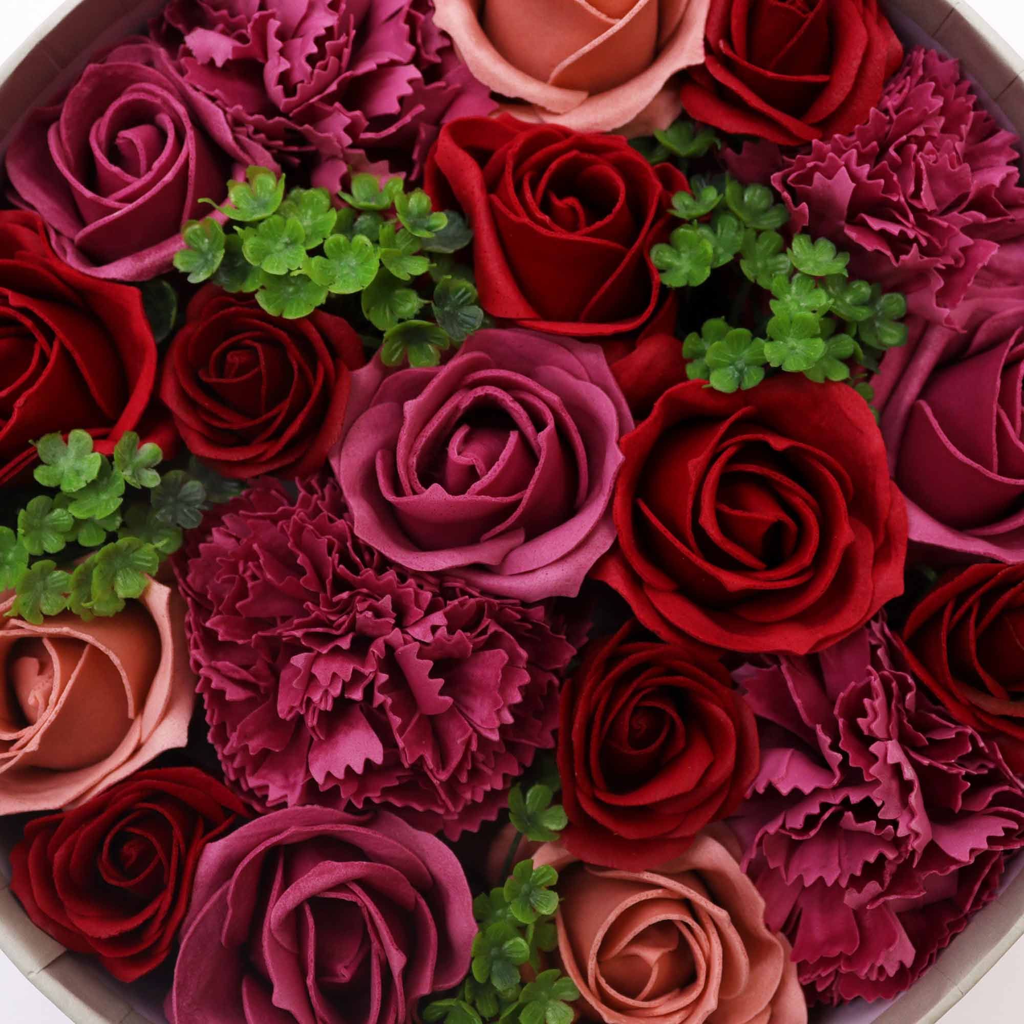 Seifenblumen Geschenkbox Vintage Rosen Rund – Duftseifen Geschenk