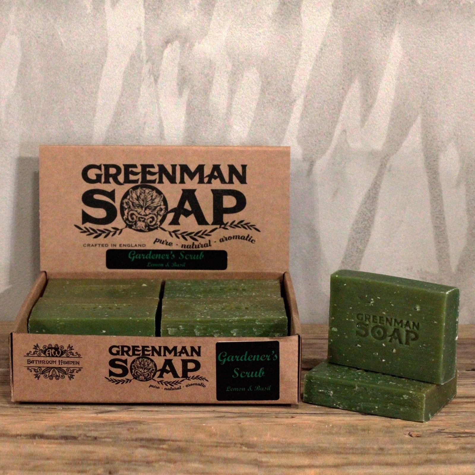 Naturseife Greenman Gärtnerseife Peeling 100 g mit Zitrone & Basilikum