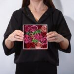 Seifenblumen Geschenkbox Vintage Rosen Quadrat – Duftseifen Geschenk – Honigbee Seifenblumen Geschenkbox Vintage Rosen Quadrat – Duftseifen Geschenk