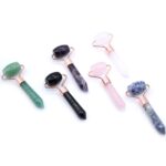 Mini Gesichtsroller Jadestein 9 cm für Gesichtsmassage – Honigbee Mini Gesichtsroller Jadestein 9 cm für Gesichtsmassage