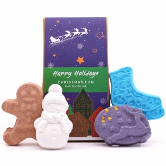 Weihnachts Badebomben Geschenkset Christmas Fun 4er Set