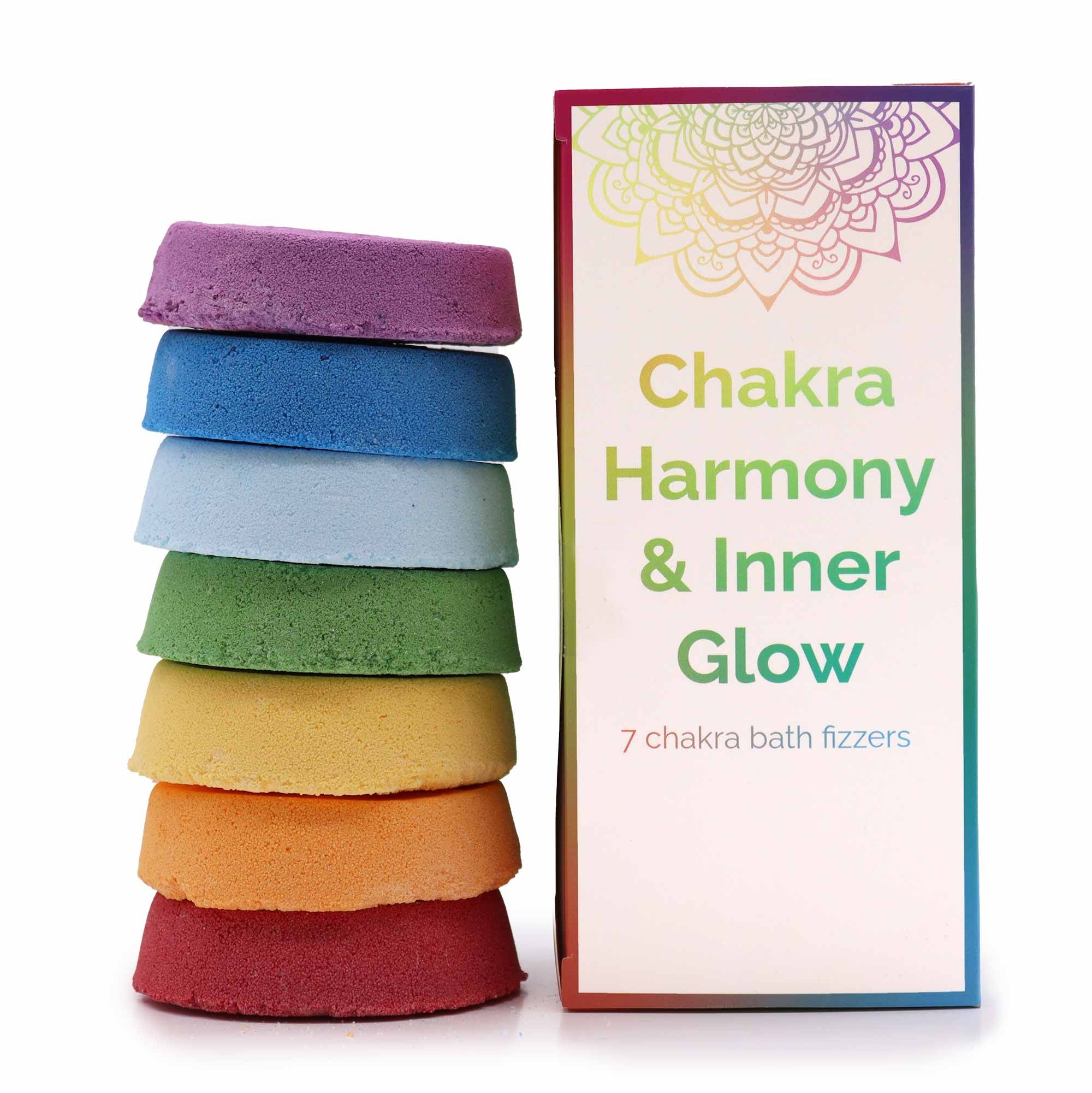 Chakra Badebomben Set Geschenkbox 7 Chakren