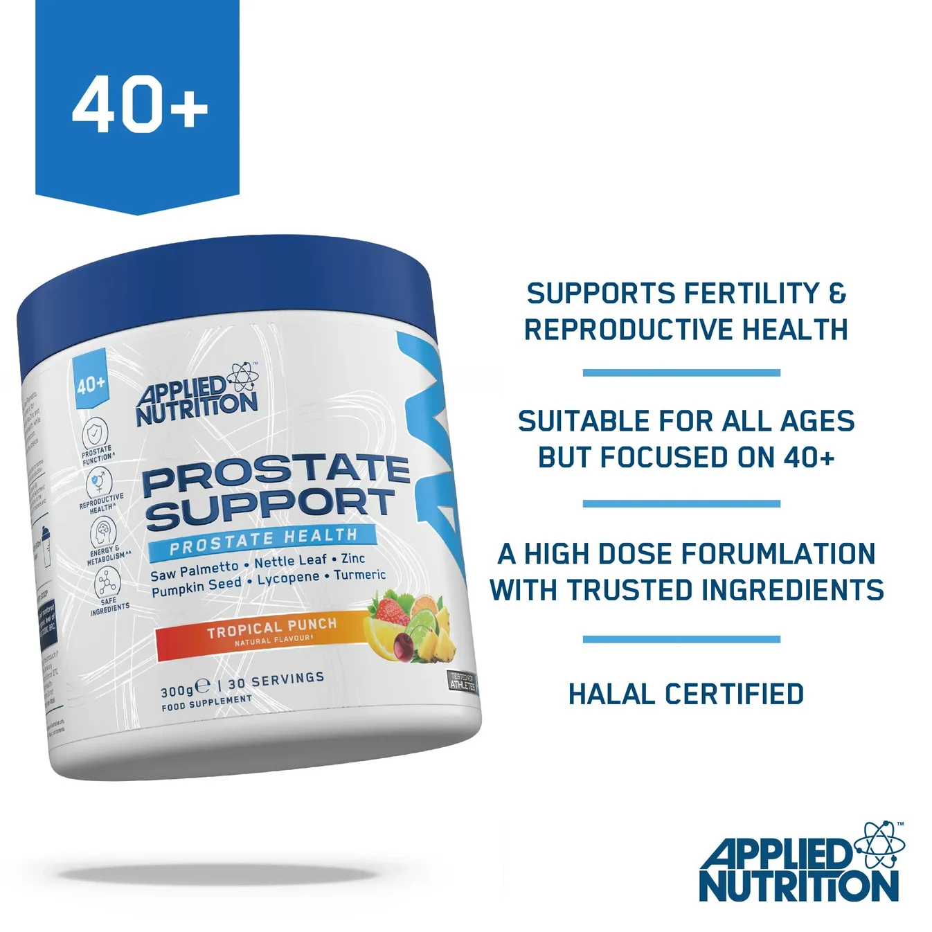 Applied Nutrition Agewell 40+ Prostata Unterstützung Beerenmix 300 g – Vitamine & Pflanzenextrakte
