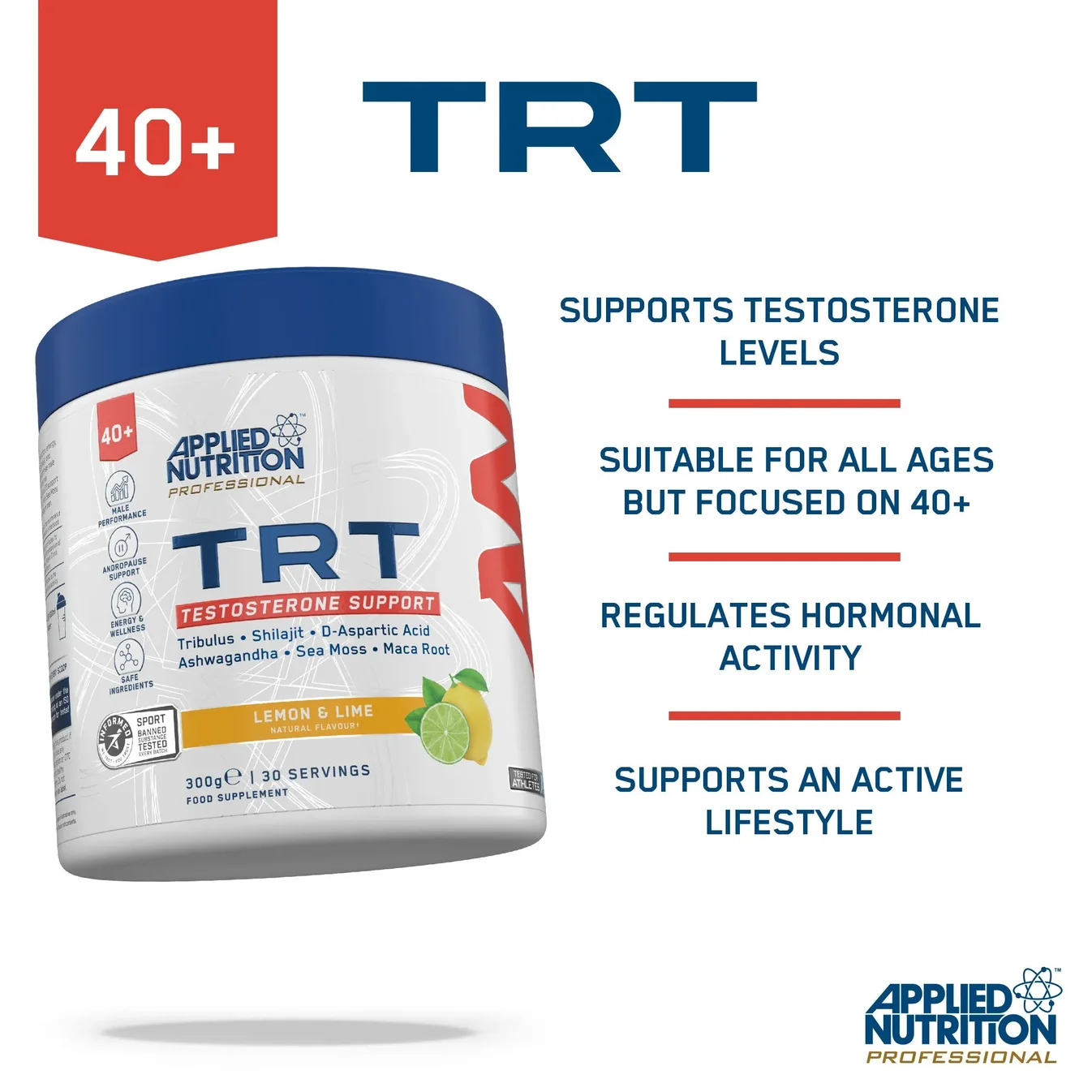 Applied Nutrition Agewell 40+ TRT Testosteron Unterstützung Orange Burst 300 g