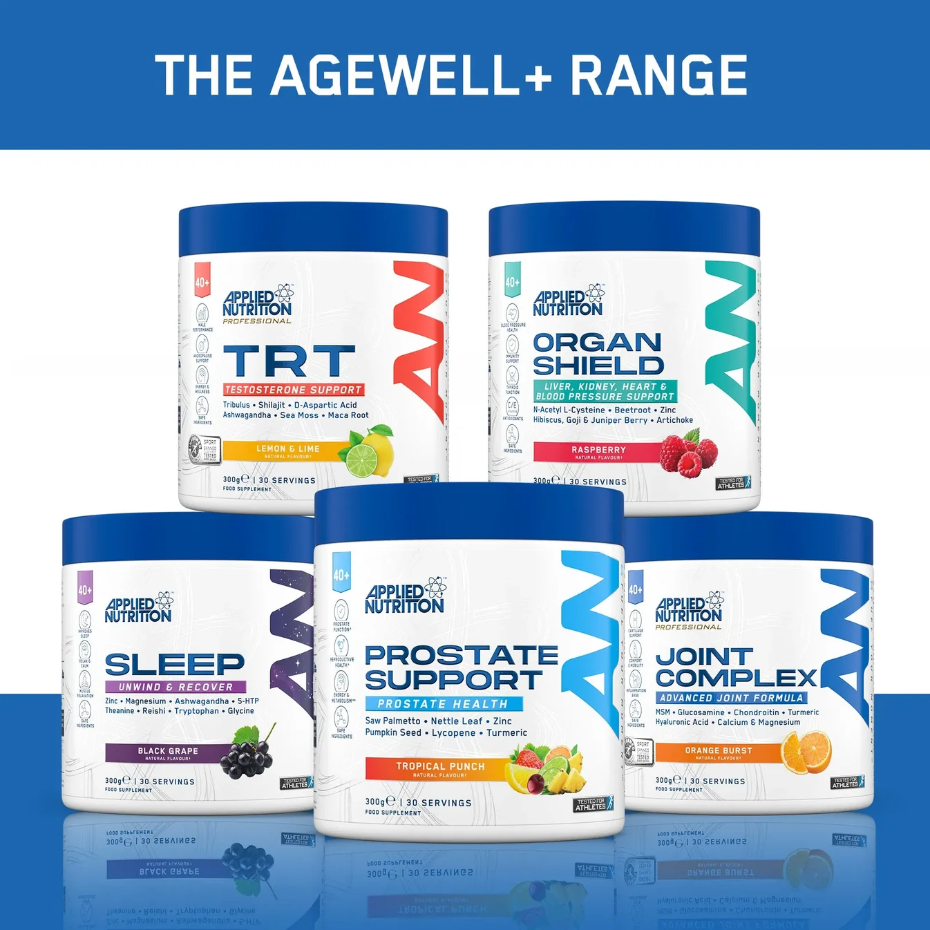 Applied Nutrition Agewell 40+ Schlaf Unterstützung Schwarze Traube 300 g – mit Glycin, Magnesium & Pflanzenextrakten