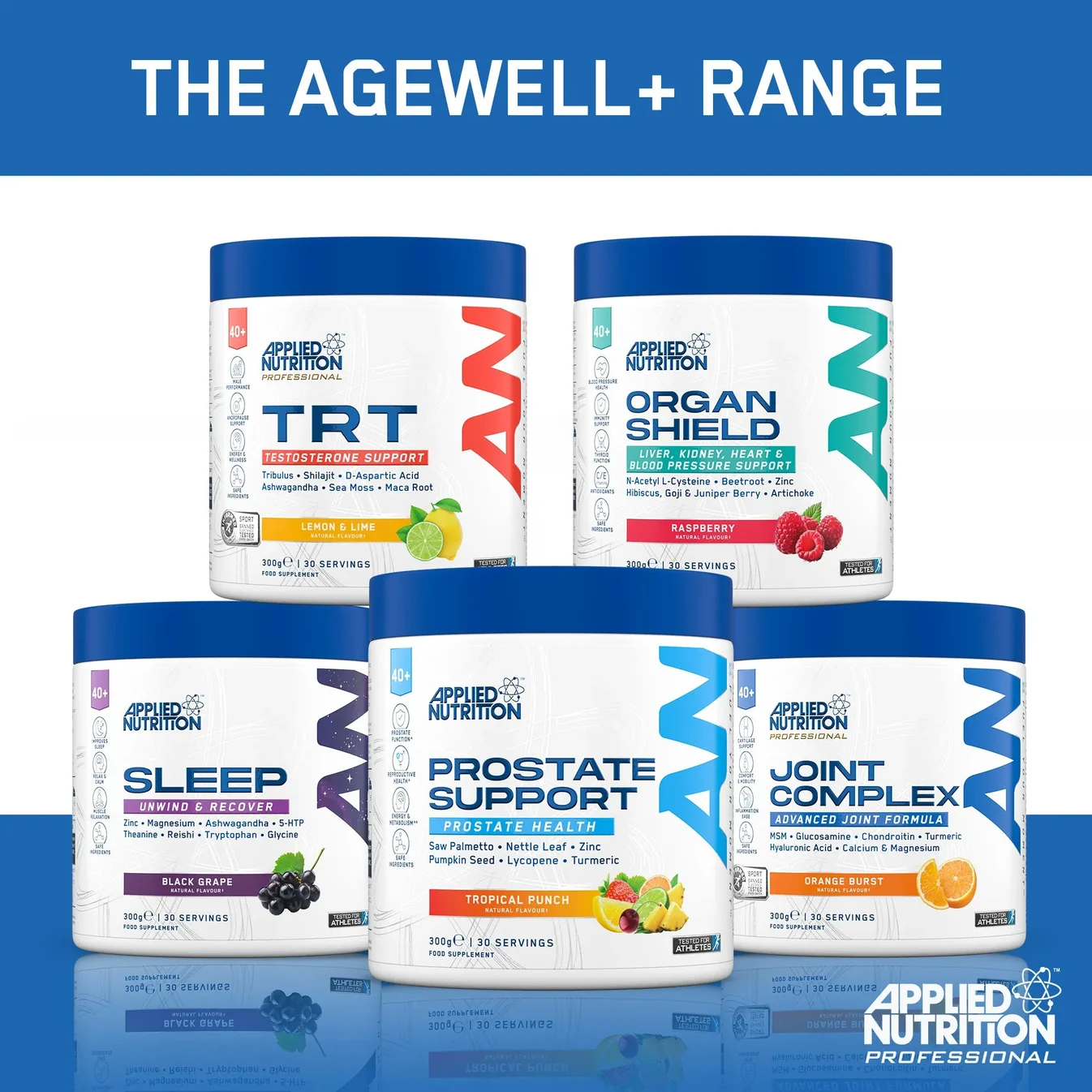 Applied Nutrition Agewell 40+ TRT Testosteron Unterstützung Orange Burst 300 g