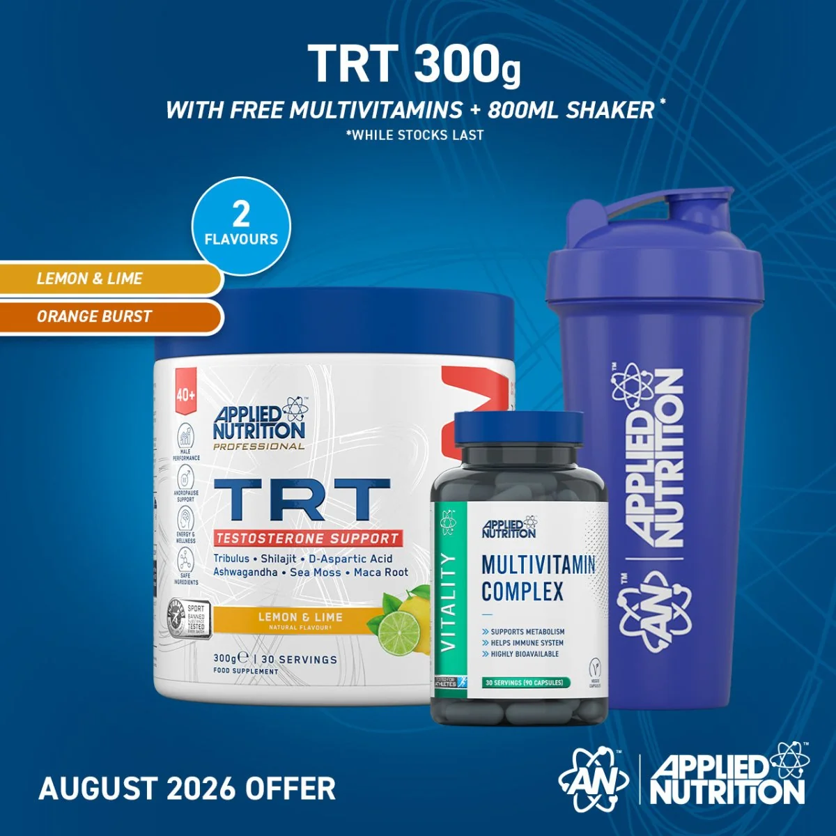 Applied Nutrition Agewell 40+ TRT Testosteron Unterstützung Orange Burst 300 g