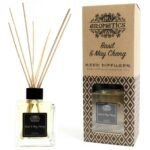 Basilikum & May Chang Raumduft Diffuser 200 ml – Reed Diffuser mit ätherischen Ölen bis zu 12 Wochen – Honigbee Basilikum May Chang Raumduft Diffuser 200 ml