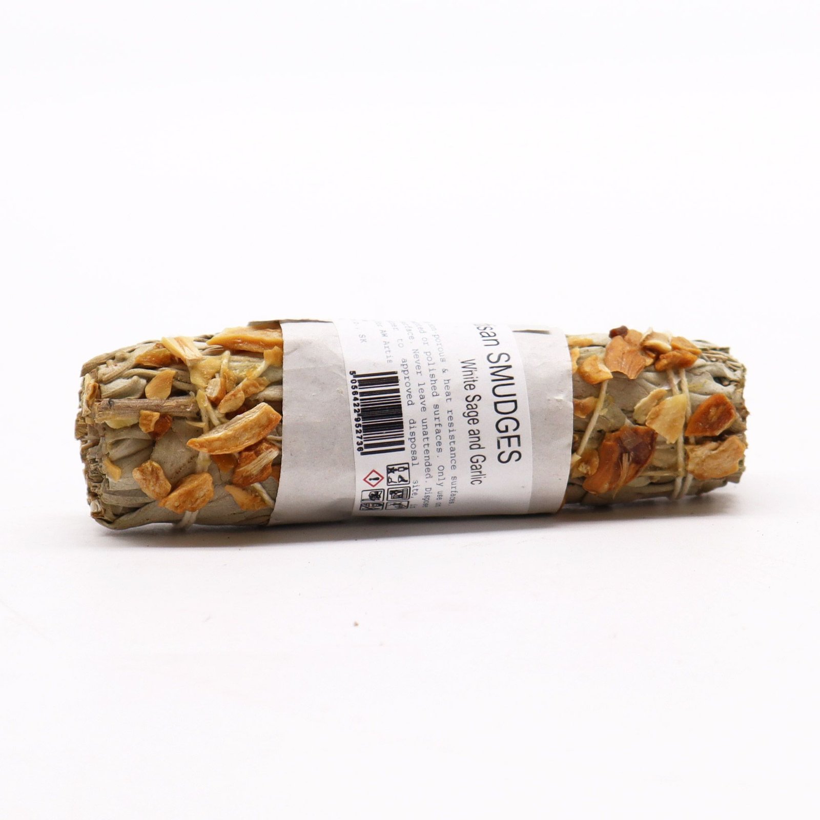 Weißer Salbei Knoblauch Räucherbündel 10 cm Smudge Stick Meditation Räucherwerk