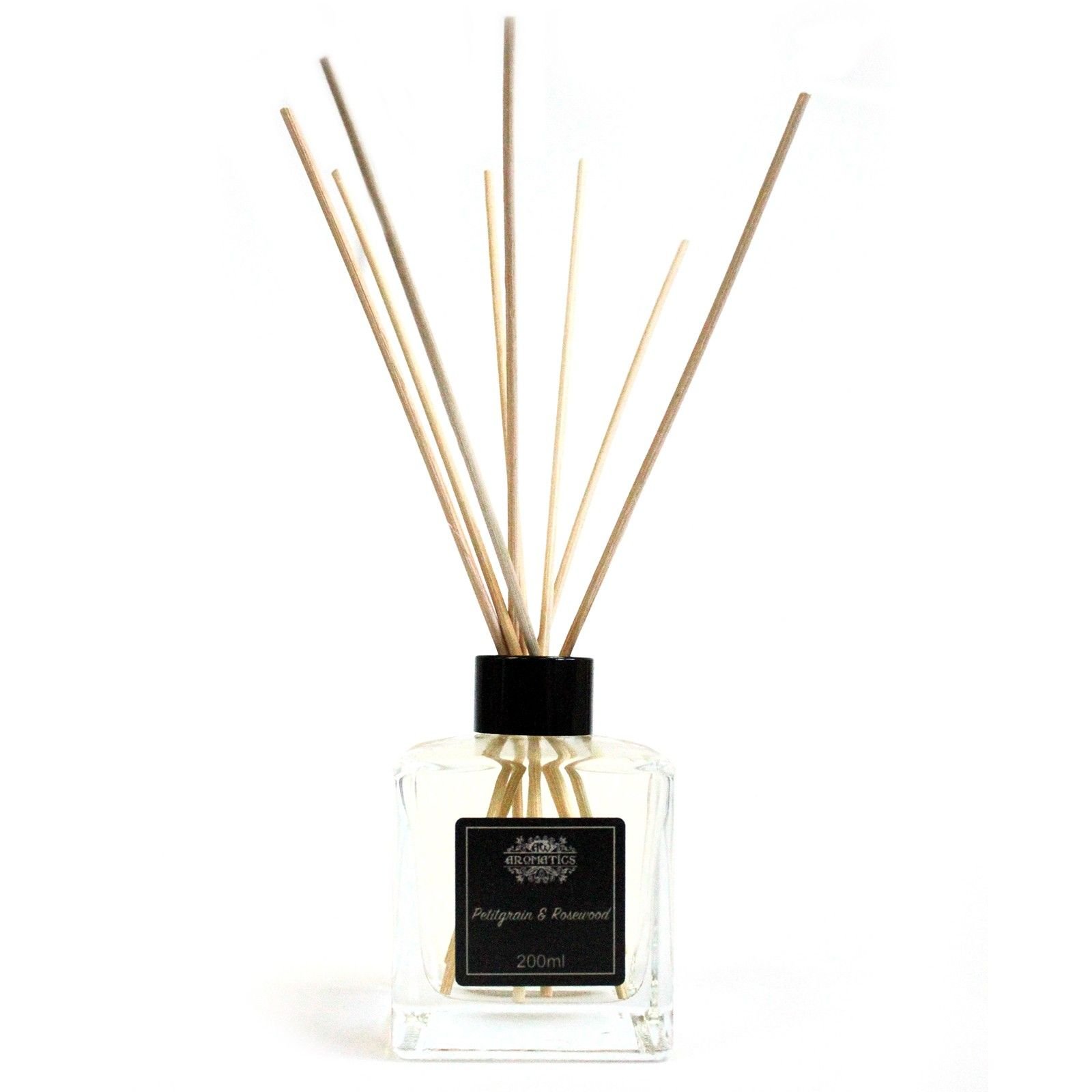 Petitgrain & Rosenholz Raumduft Diffuser 200 ml – Reed Diffuser mit ätherischen Ölen bis zu 12 Wochen
