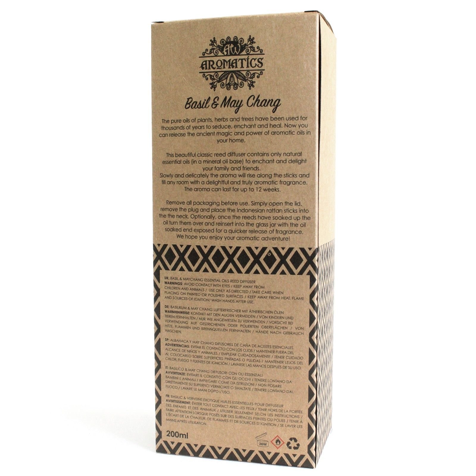 bG9jYWw6Ly9tZWRpYS85UC80Qy82MFIzMEMxRzZHVzM0QzlQL2ZiZTdlZmU0LmpwZWc.jpg Basilikum & May Chang Raumduft Diffuser 200 ml – Reed Diffuser mit ätherischen Ölen bis zu 12 Wochen