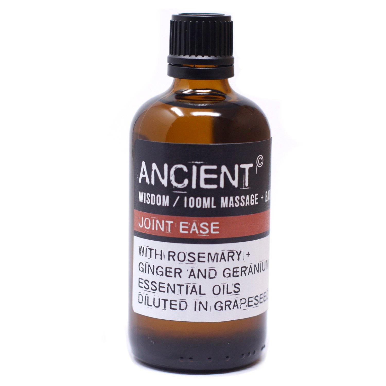 Joints Ease Massageöl 100 ml mit Rosmarin, Ingwer & Geranie in Traubenkernöl