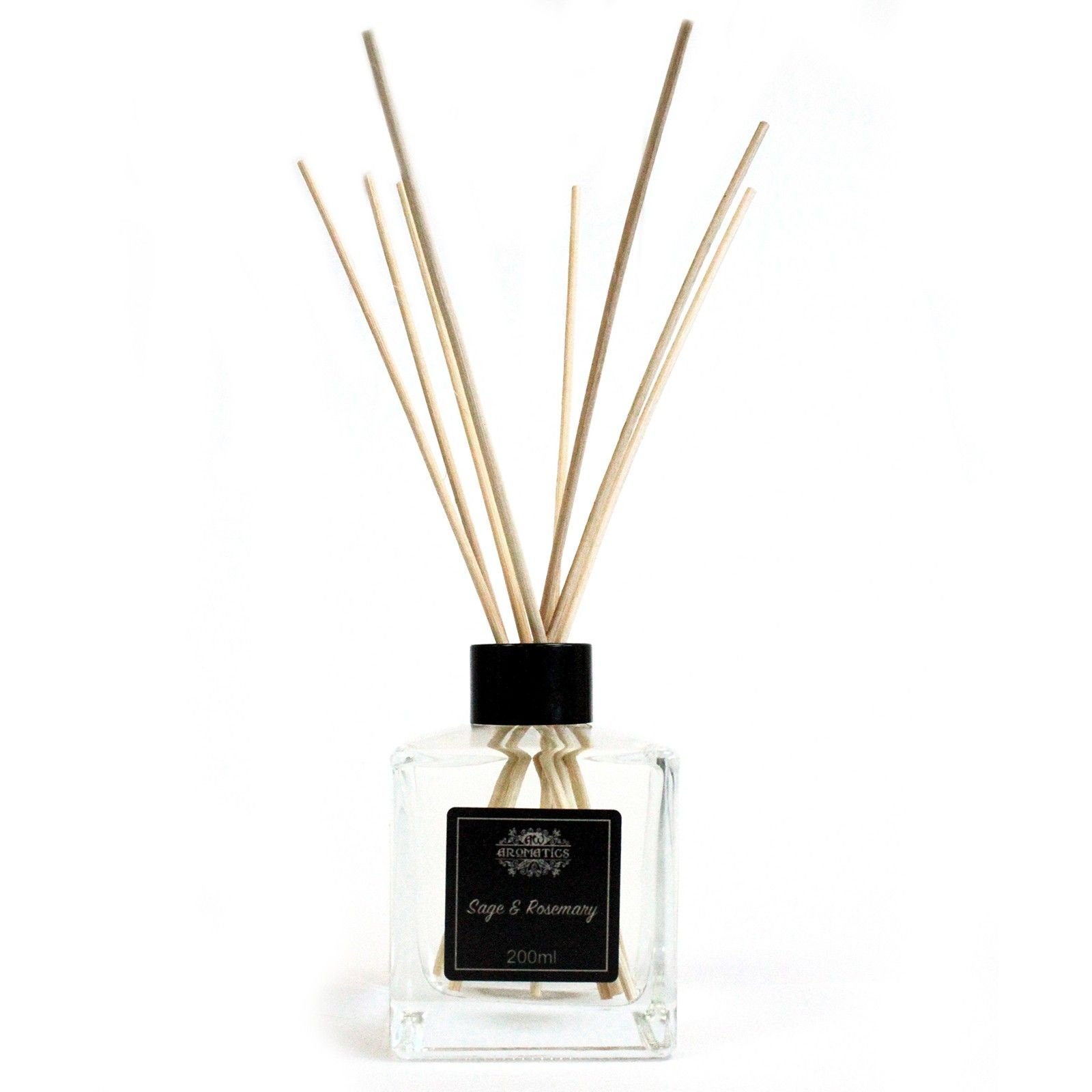 Salbei & Rosmarin Raumduft Diffuser 200 ml – Reed Diffuser mit ätherischen Ölen bis zu 12 Wochen