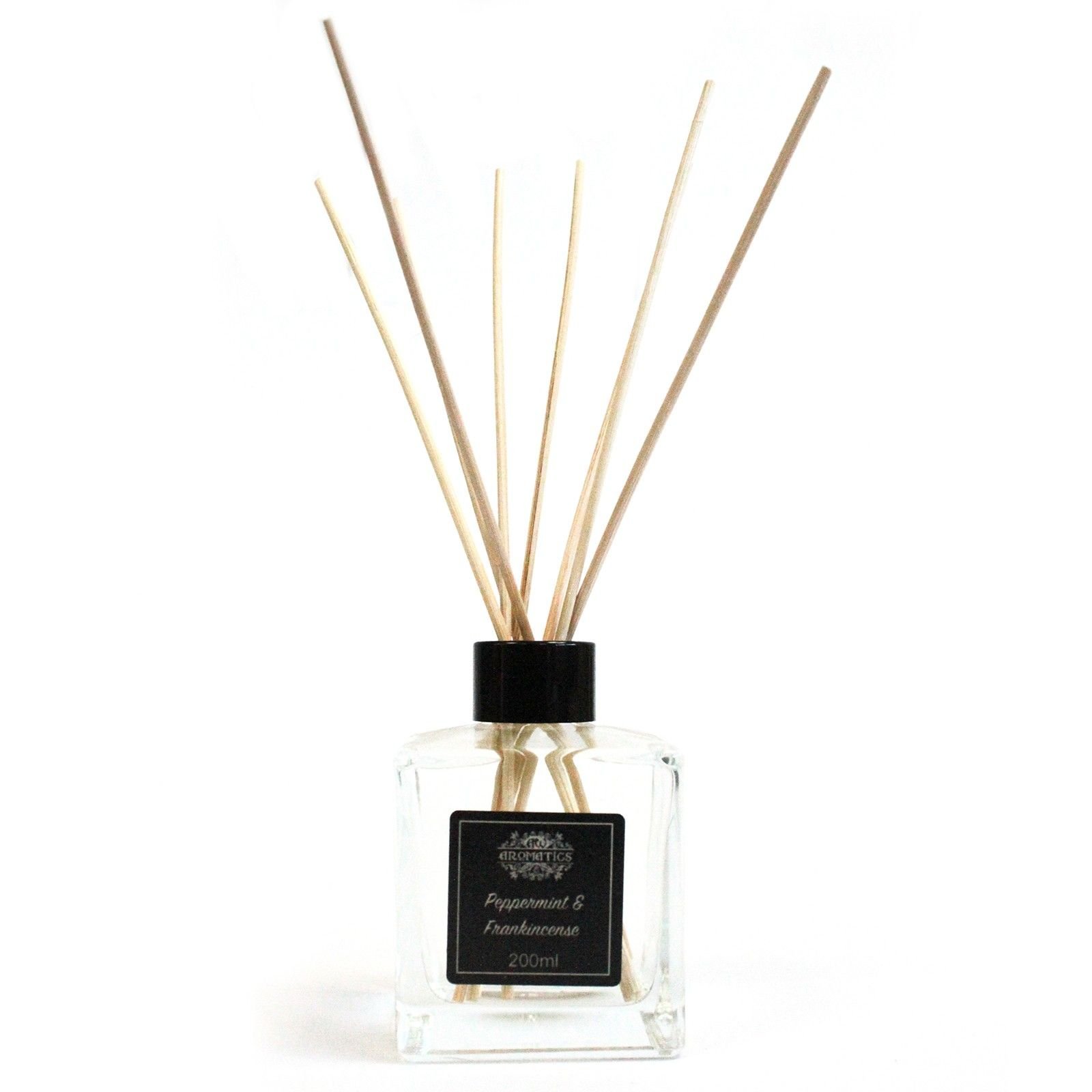 Pfefferminze & Weihrauch Raumduft Diffuser 200 ml – Reed Diffuser mit ätherischen Ölen bis zu 12 Wochen