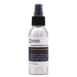 Aromatherapie Spray Ylang Ylang Mandarine mit ätherischen Ölen. Floral-fruchtiger Duft für Räume, Bettwäsche und aromatische Wohlfühlmomente.