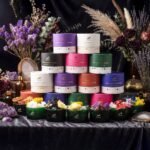 Rosenquarz Duftkristalle Set The Lovers – Edelsteine & Trockenblumen im Glas