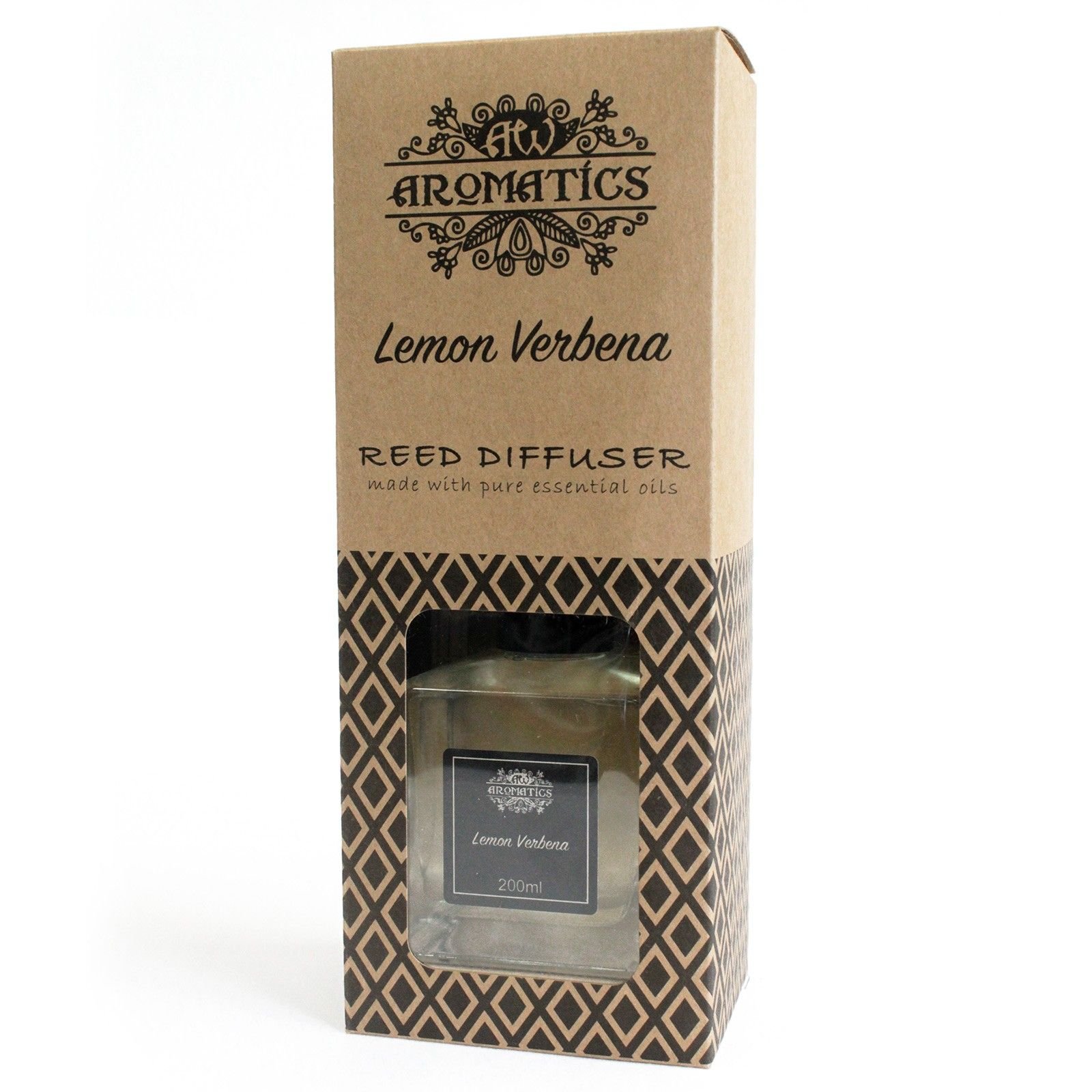 Zitronenverbene Raumduft Diffuser 200 ml – Reed Diffuser mit ätherischen Ölen bis zu 12 Wochen