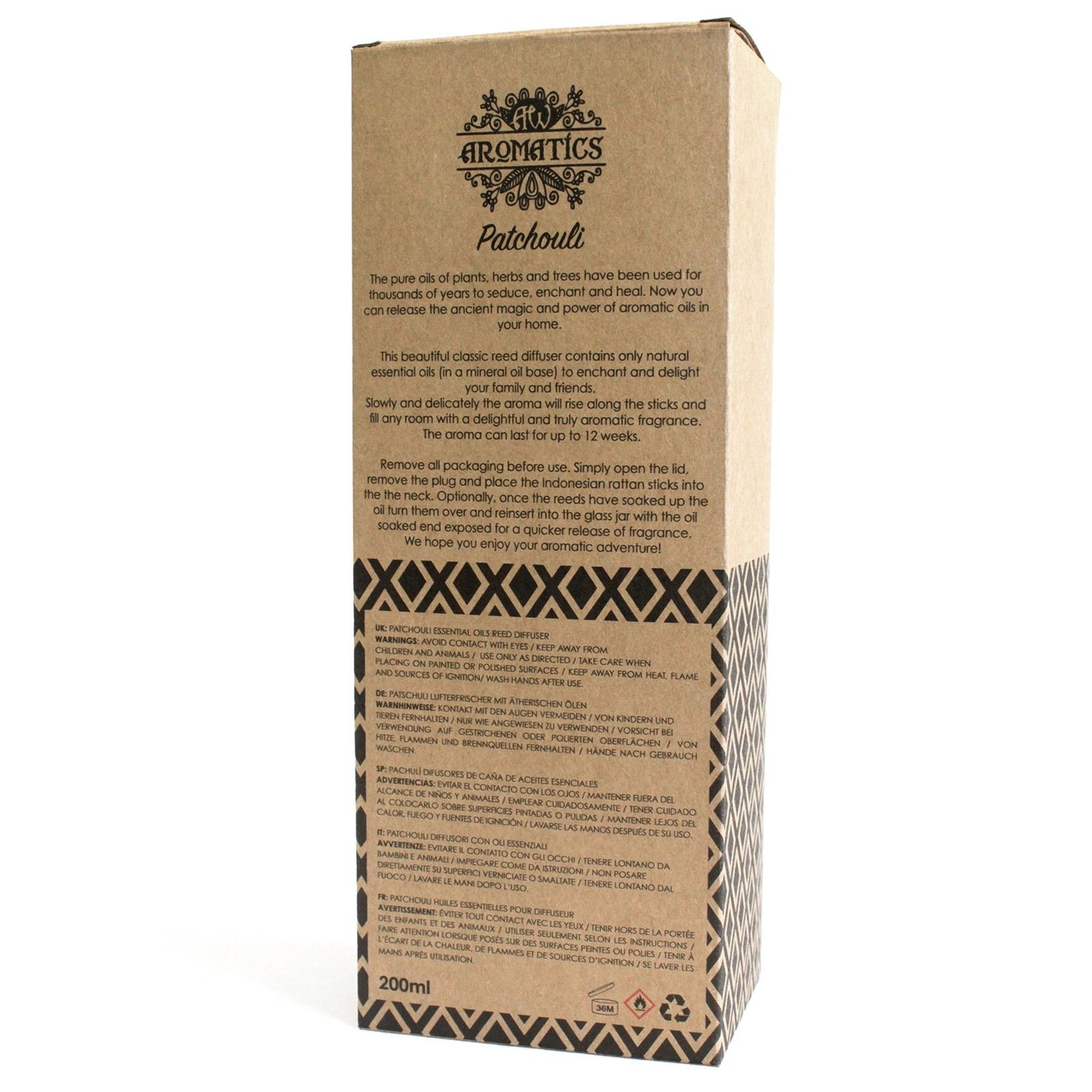 bG9jYWw6Ly9tZWRpYS8xUS8yRS82MFIzMEMxRzZHVzMyRTFRLzE1YTgyODBhLmpwZWc.jpg Patchouli Raumduft Diffuser 200 ml – Reed Diffuser mit ätherischem Öl bis zu 12 Wochen