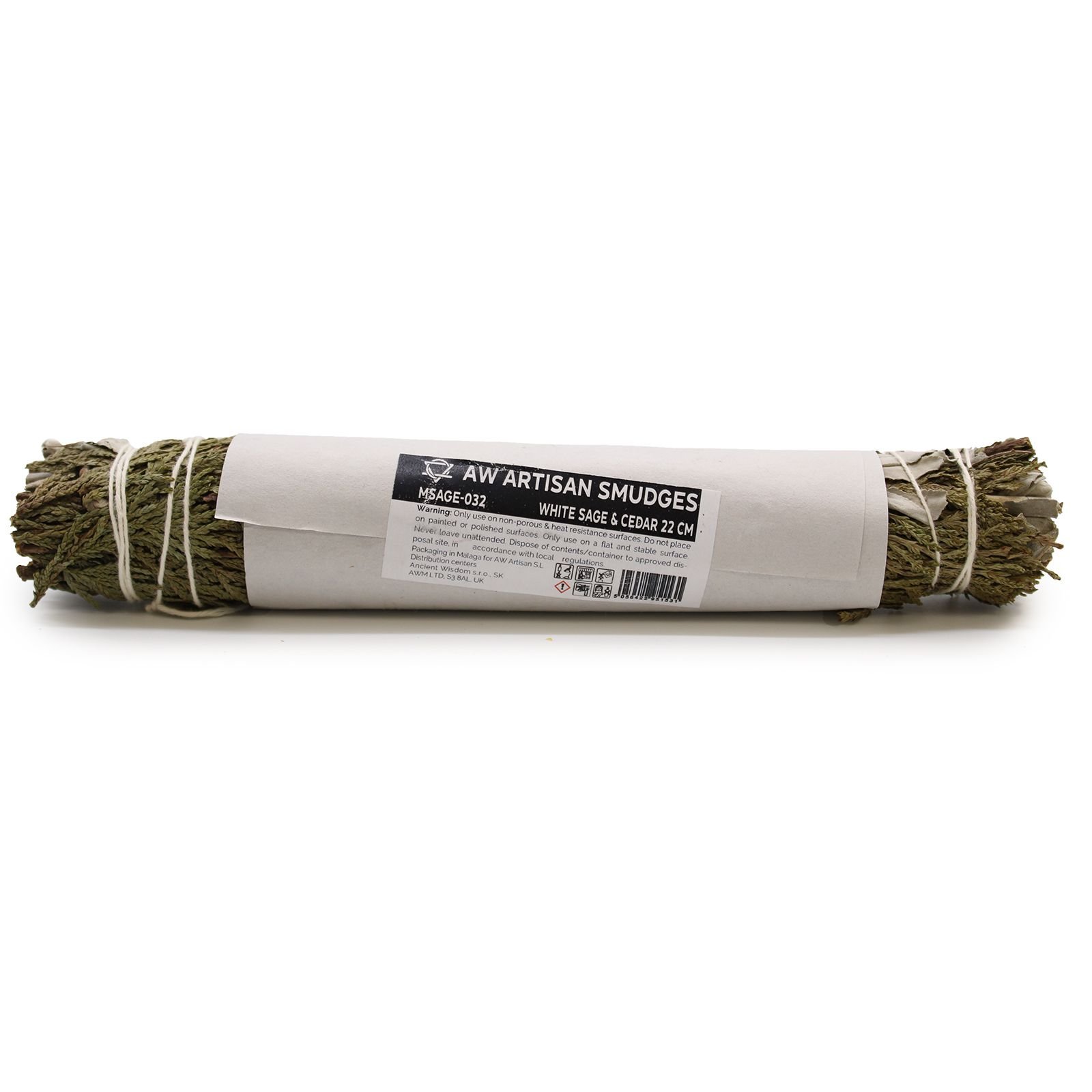 Weißer Salbei Zeder Räucherbündel 22 cm Smudge Stick Meditation Räucherwerk