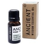 Less Stress ätherische Ölmischung 10 ml – Muskatellersalbei, Zitrone & Lavendel Aromatherapie – Honigbee Less Stress ätherische Ölmischung 10 ml