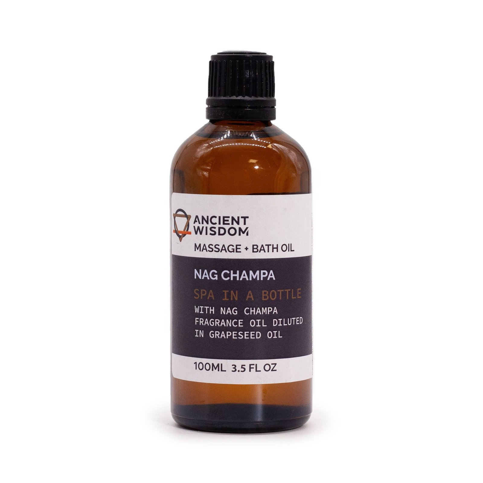 Nag Champa Massageöl 100 ml mit Traubenkernöl – warm-exotischer Duft