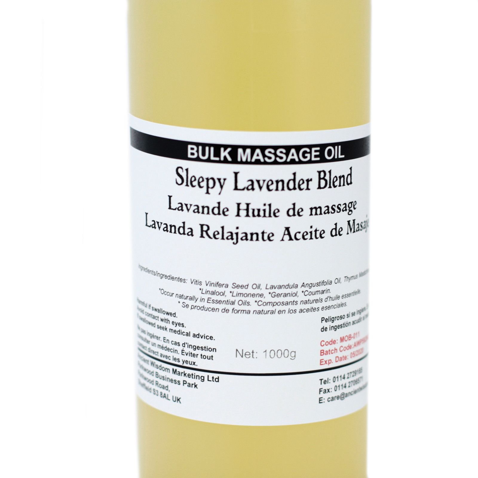 Sleepy Lavender Massageöl 1 kg mit Lavendel & Spanischem Majoran