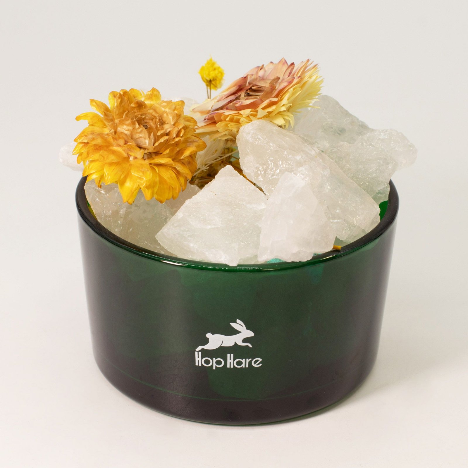 Bergkristall Duftkristalle Set The Lion – Edelsteine & Trockenblumen im Glas