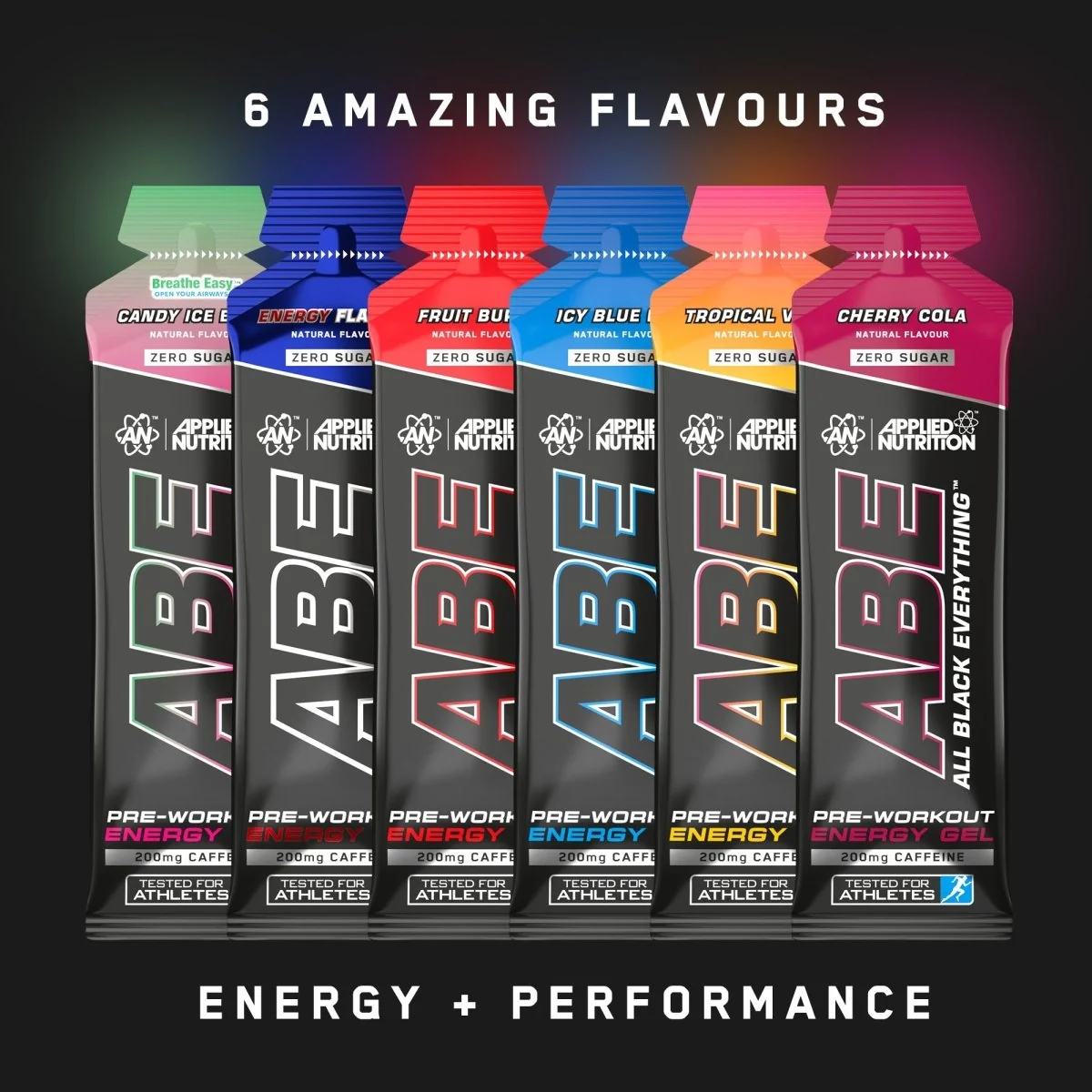 Pre Workout Gel Blaue Himbeere 20 x 60 g – Applied Nutrition ABE