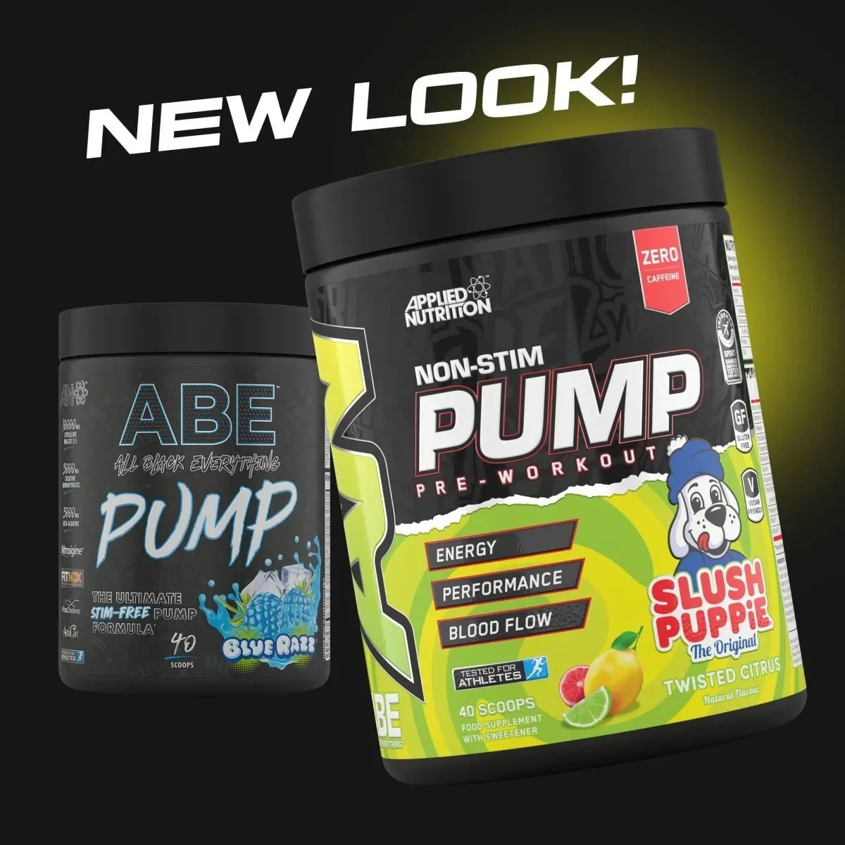 New_LookSlush Pre Workout Pump Booster Blaue Himbeere 500 g – Applied Nutrition ABE