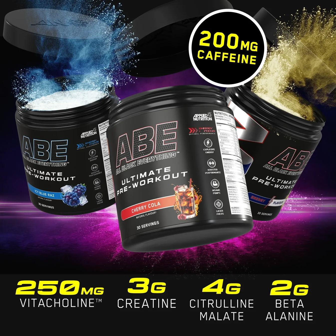 Pre Workout Booster Tropische Früchte 375 g – Applied Nutrition ABE