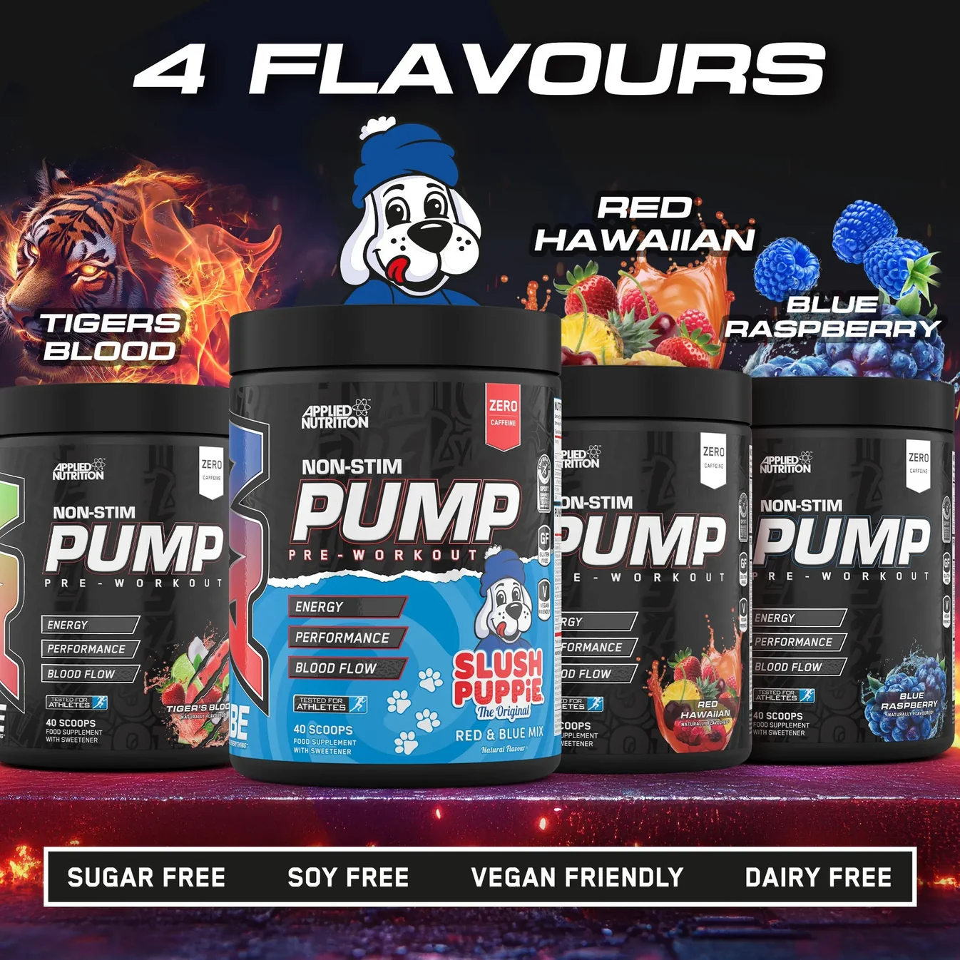 all_flavoursSlush Pre Workout Pump Booster Blaue Himbeere 500 g – Applied Nutrition ABE
