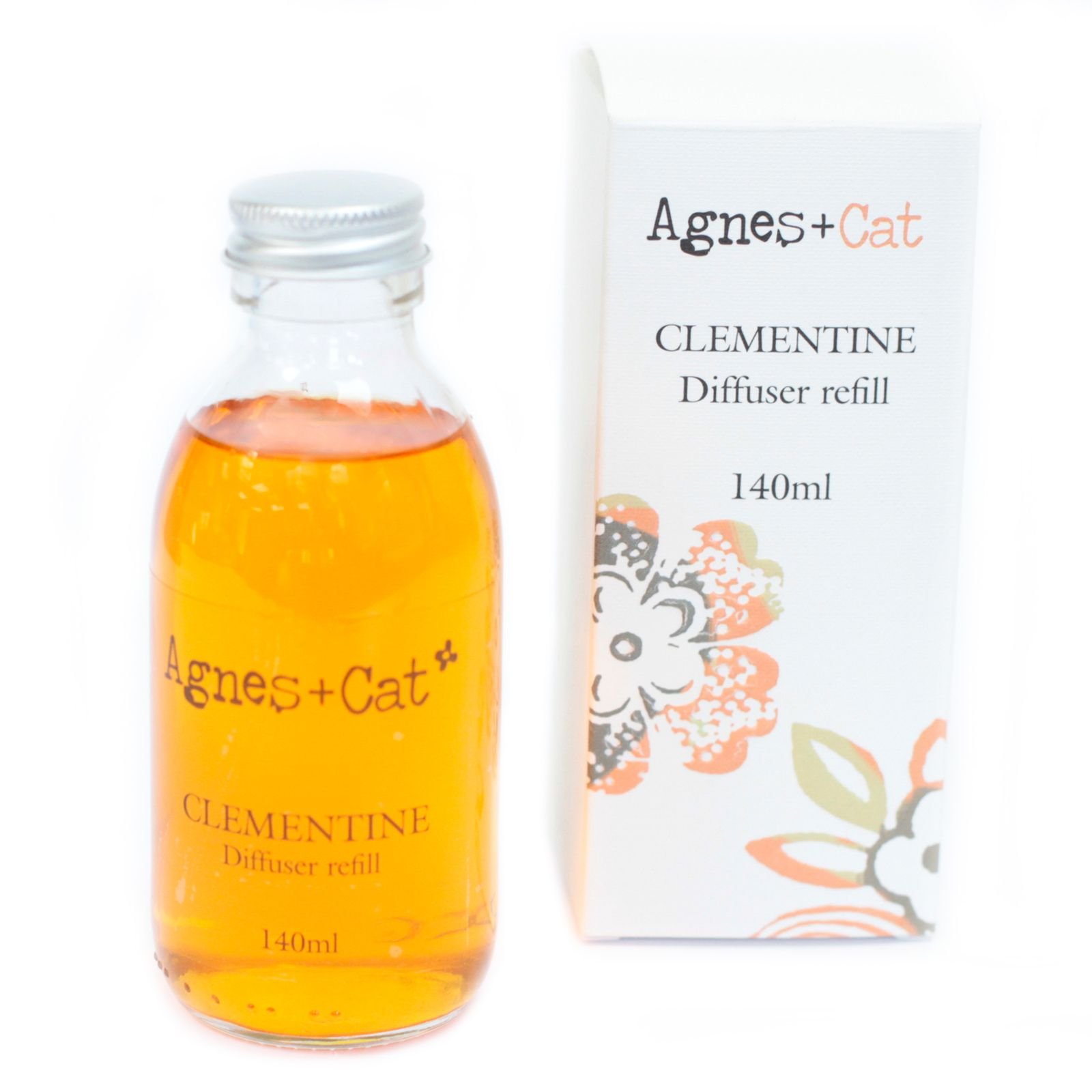 Raumduft Nachfüllflasche Clementine 140 ml – Agnes + Cat mit frischem Clementinenduft für Duftstäbchen