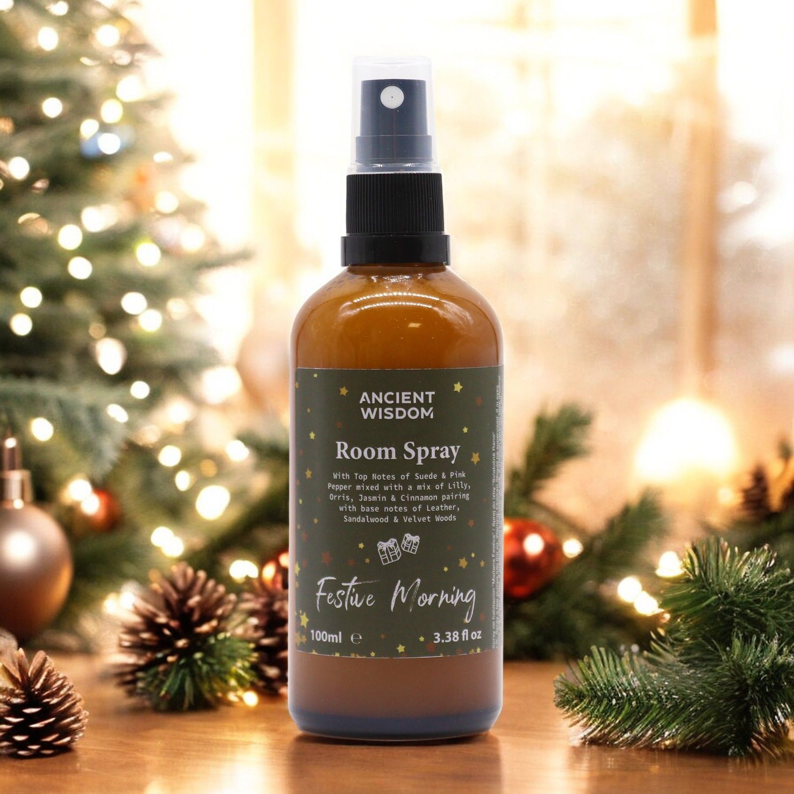 bG9jYWw6Ly9tZWRpYS85Ry8wRS82MFIzMEMxRzZXUjMwRTlHLzk1OGJlOWZjLmpwZWc.jpg Raum- & Kissenspray Festive Morning 100 ml – Weihnachtsduft mit Jasmin und Sandelholz