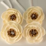 Duftdiffuser Blumen Kleine Mohnblume 4 Stück – Solaholz Duftblumen mit Baumwollschnur