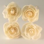 Duftdiffuser Blumen Rose 4 Stück – Natürliche Solaholz Duftblumen mit Bambusstäbchen