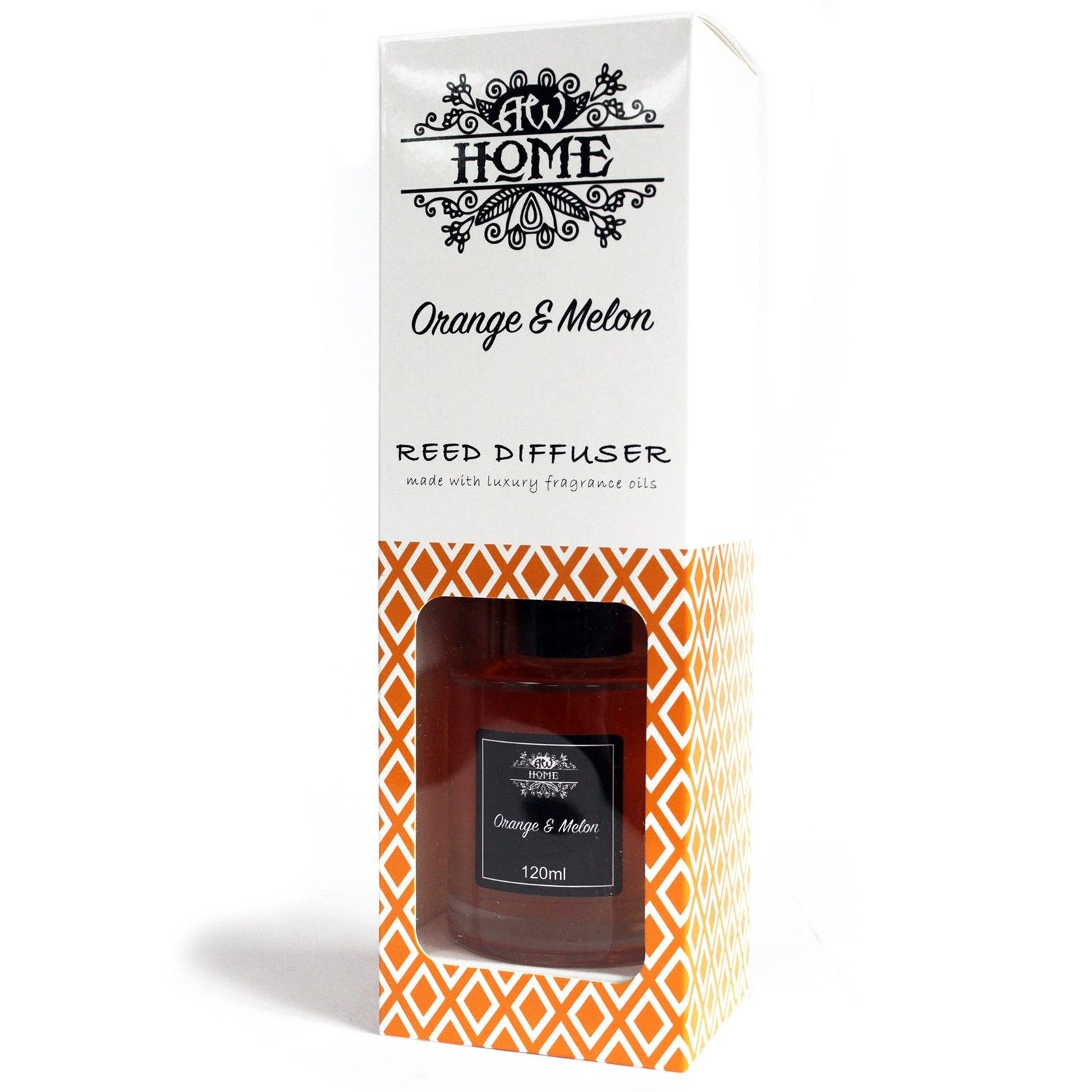 Raumduft Orange & Melon 120 ml – Duftdiffuser mit Stäbchen und fruchtigem Zitrusduft