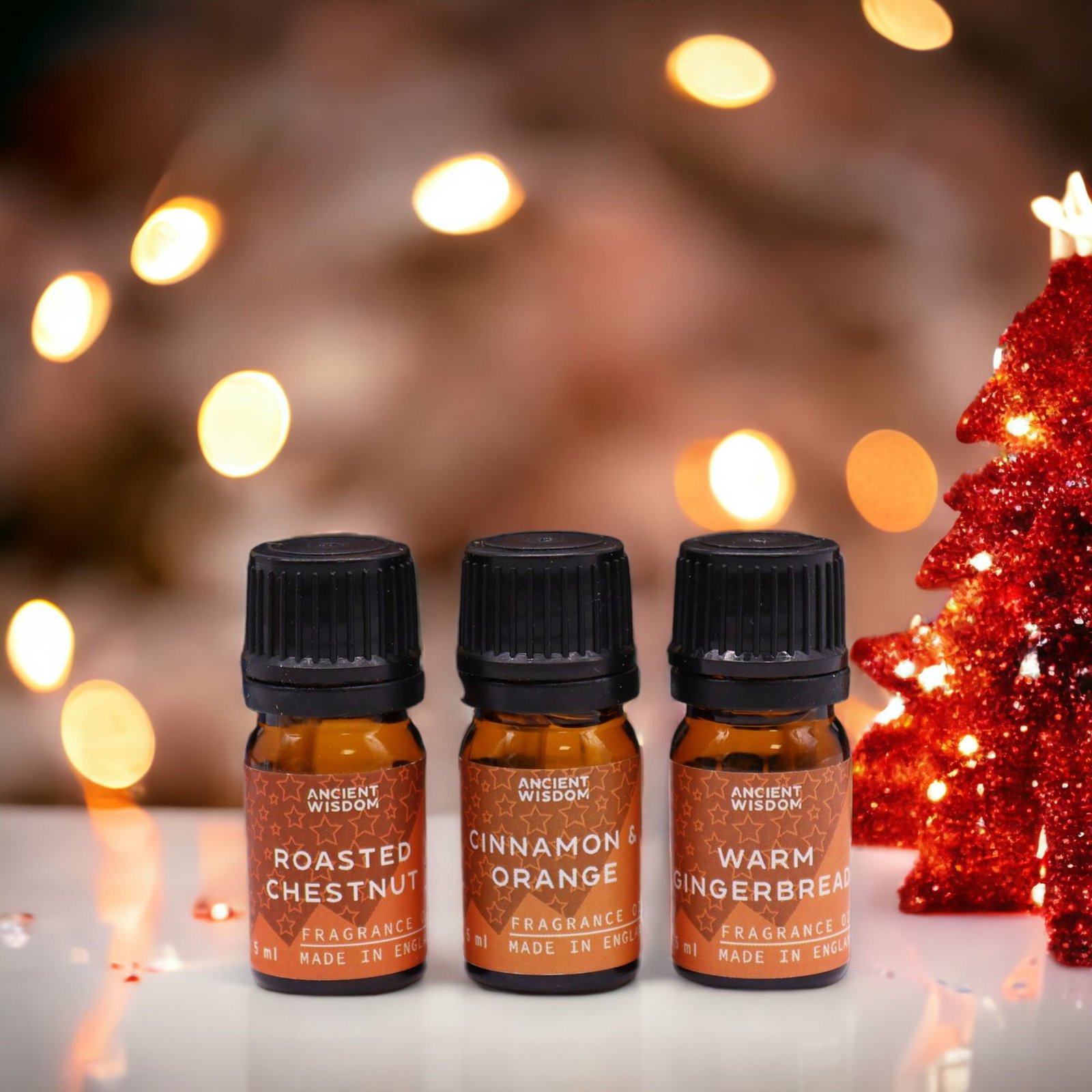 Weihnachtsduftöl Set 12 x 5 ml – Festliche Duftöle mit Zimt, Lebkuchen & Tannenduft