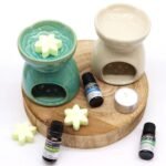 Duftlampe Lebensbaum Elfenbein aus Keramik – Aromalampe für Duftöle und Duftwachs – Honigbee Duftlampe Lebensbaum Elfenbein aus Keramik – Aromalampe für Duftöle und Duftwachs