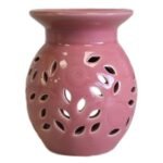 Duftlampe Keramik Rose 10,5 cm – Florale Aromalampe für Duftöl und Duftwachs