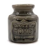 Duftlampe Keramik Blau Home Sweet Home – Große Aromalampe für Duftöl und Duftwachs – Honigbee Duftlampe Keramik Blau Home Sweet Home