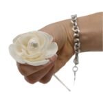 Duftdiffuser Blumen Rose 4 Stück – Natürliche Solaholz Duftblumen mit Bambusstäbchen