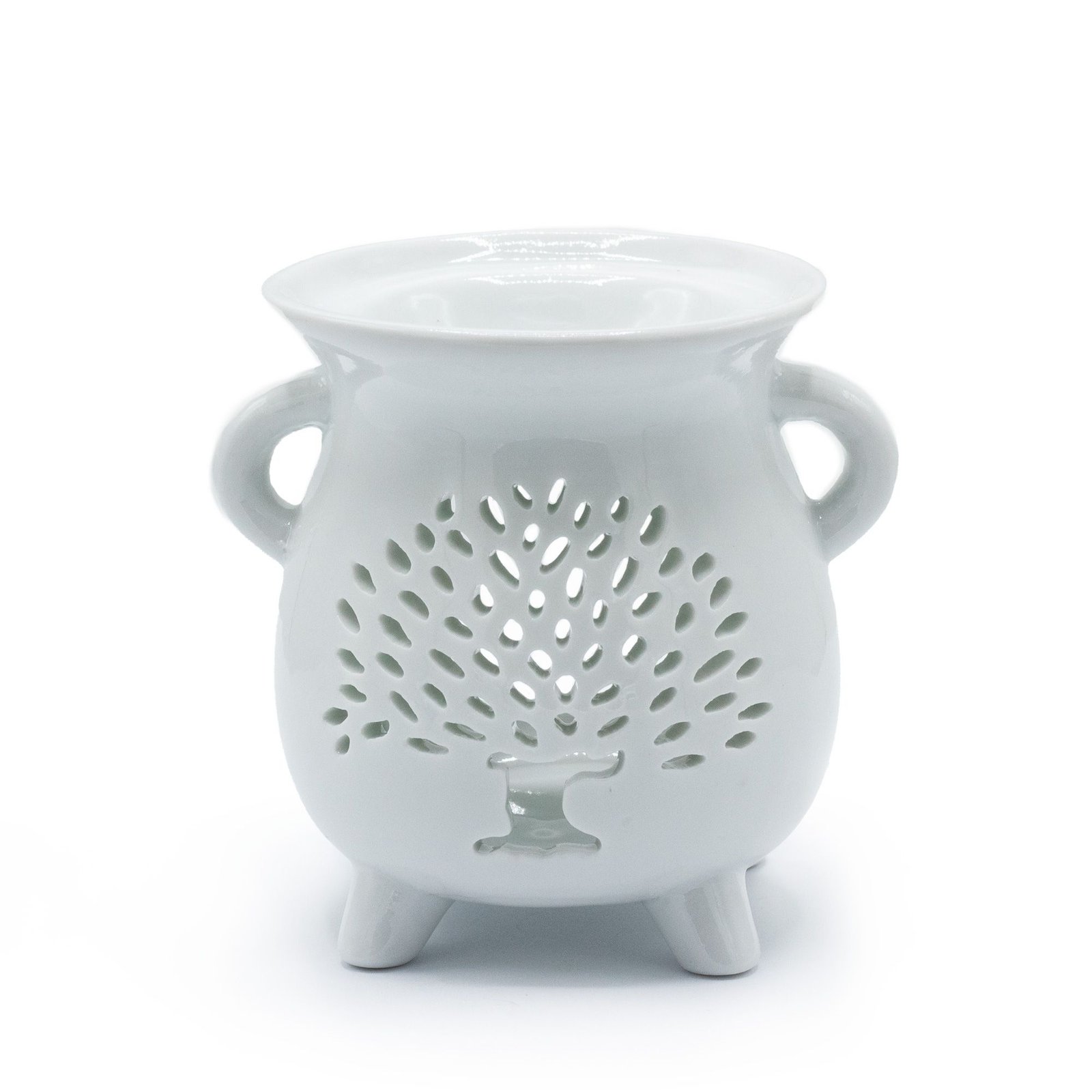 Duftlampe Keramik Weiß Lebensbaum Duftlampe Keramik Weiß Lebensbaum